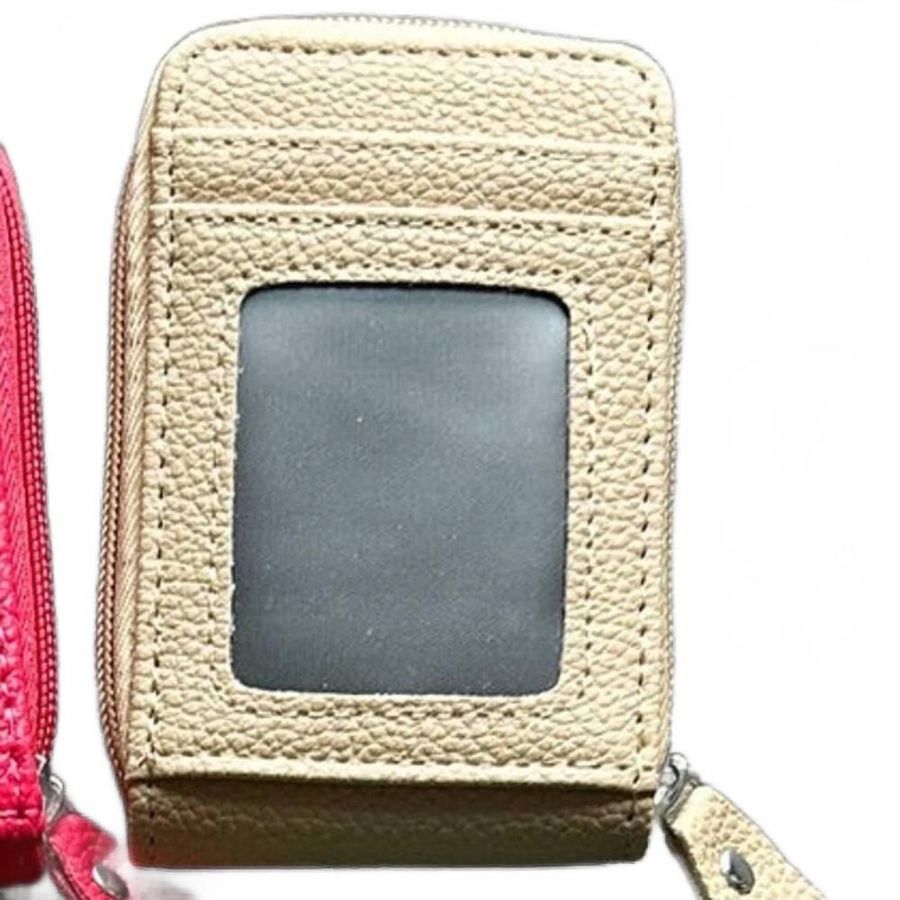 NEW JILLIAN INK women's accordion style card wallet in beige